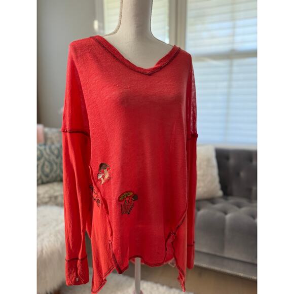 Upcycled We The Free Oversized Mushroom Sweater Size XS to XL 1-2 DAY QUICK SHIP - Picture 8 of 11